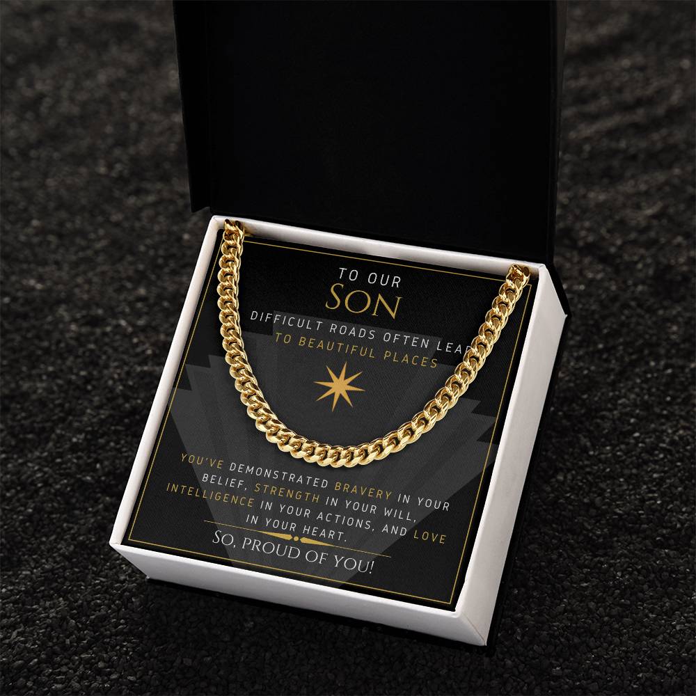 Gift For Son From Mom Cuban Link Chain Gold Link Chain Father Son Gift Son Christmas Gift Birthday Son Gift Son Gift P