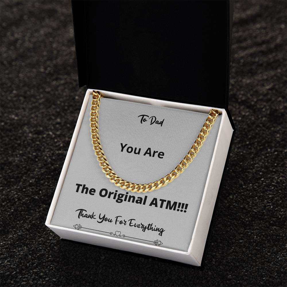 The Original Atm Cuban Chain Necklace Gift For Men Birthday Fathers Day Christmas Present Cuban Link Chain