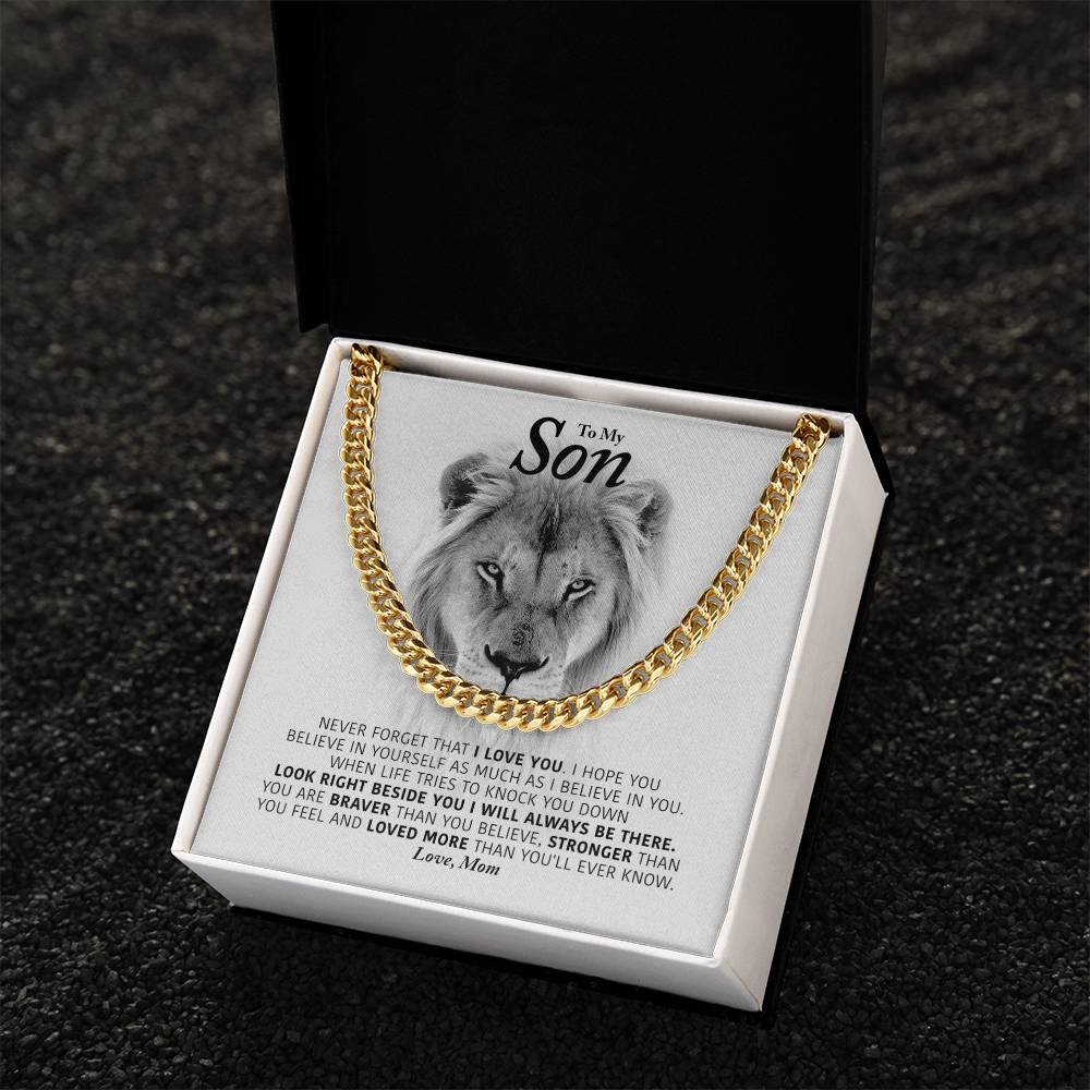 My Son - I Will Always Be There Cuban Link Chain