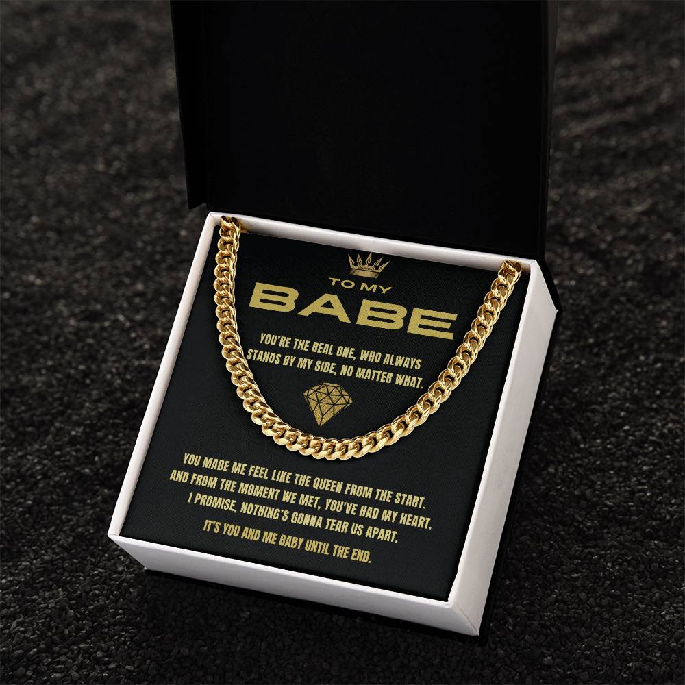 You And Me Until The End Cuban Link Chain Necklace For Him