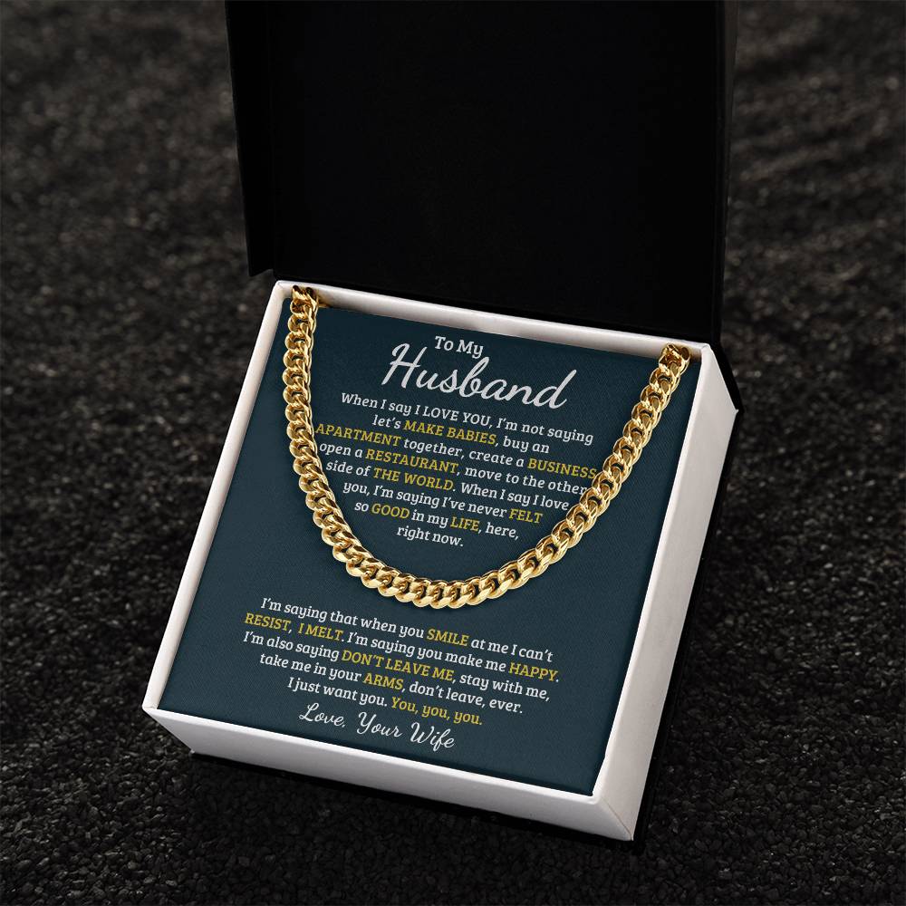 Best Gift For Your Husband Cuban Link Chain