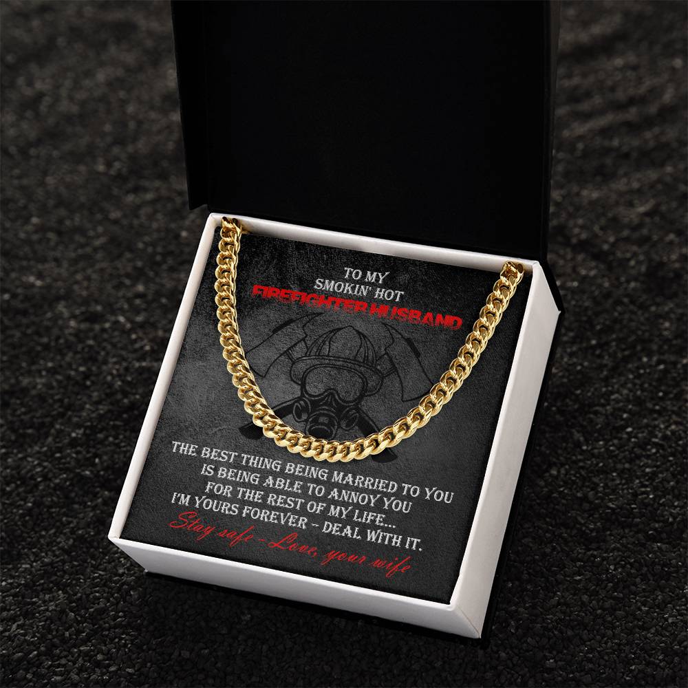 Firefighter Heavy Durable Cuban Chain Necklace Cuban Link Chain