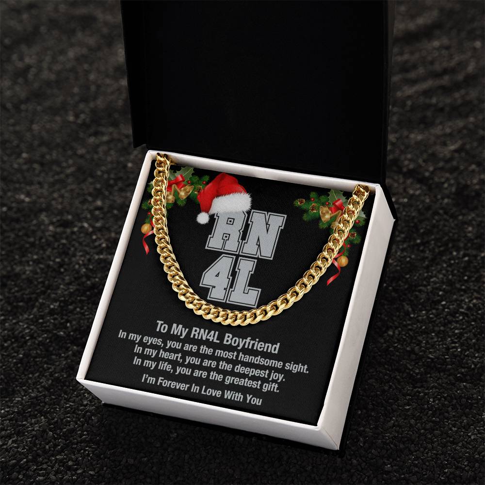My Rn4l Boyfriend Cuban Link Chain Necklace