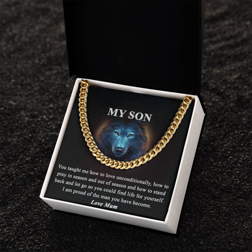 To My Son ?Cuban Link Chain ?Unconditional Love