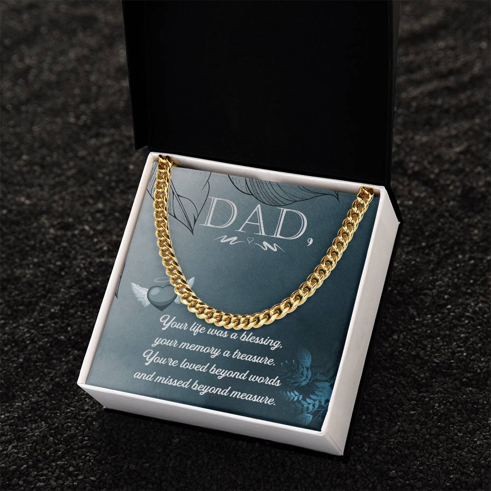 Love Dad Cuban Link Chain