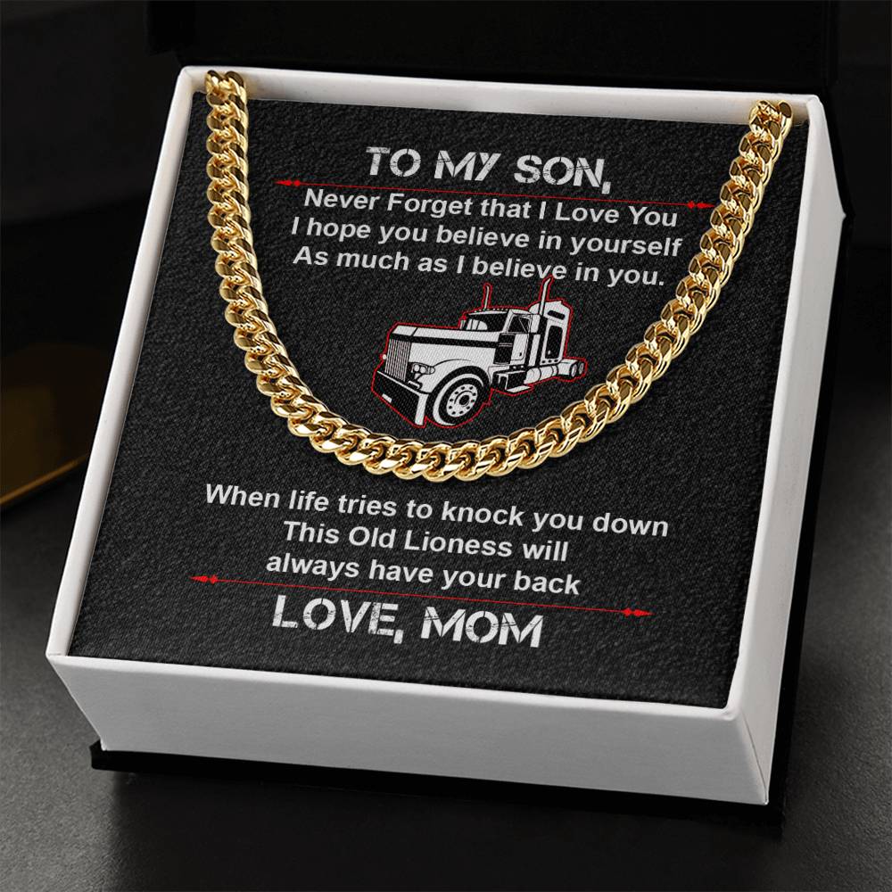 To My Son - Cuban Link Chain