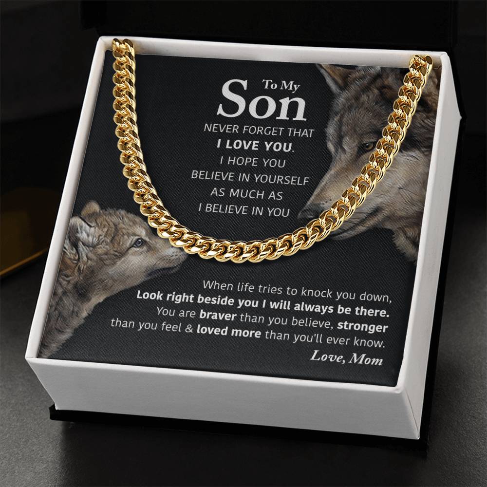My Son - I Will Always Be There Cuban Link Chain