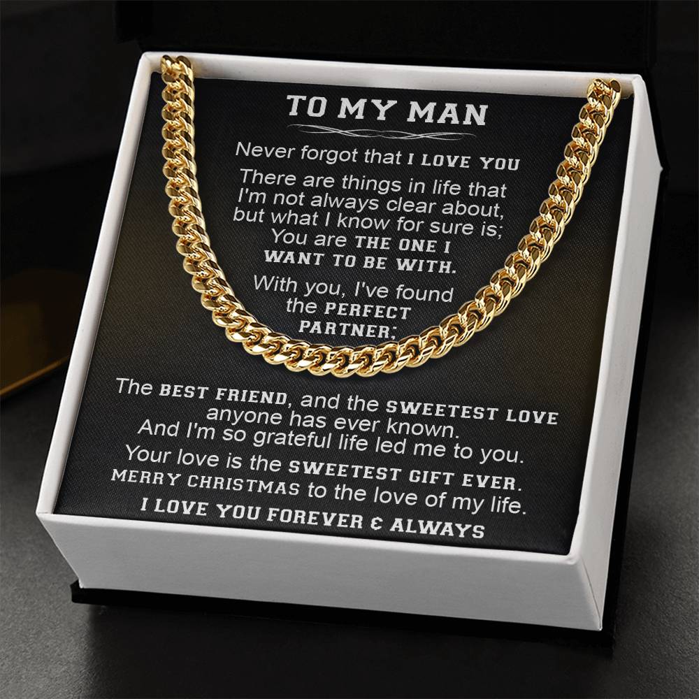 Gift For Your Man - Clear About - Cuban Link Cuban Link Chain