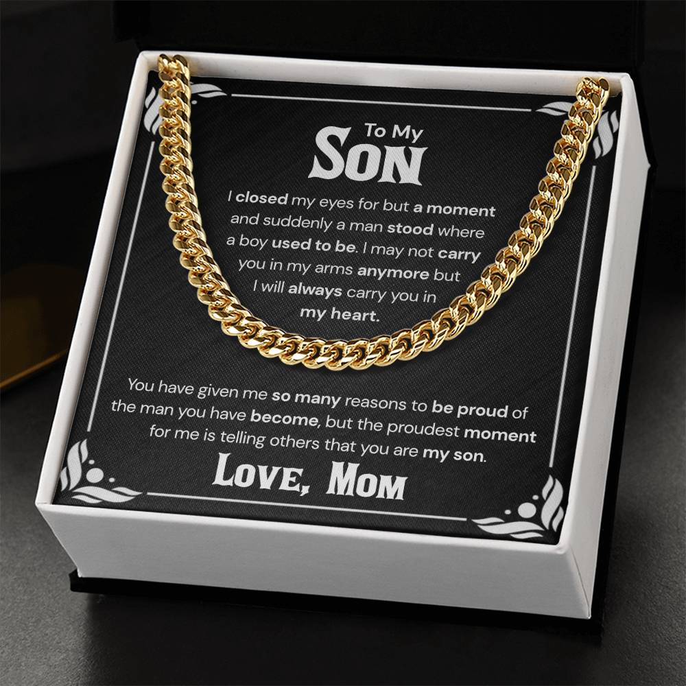 To My Son - So Many Reasons - Cuban Link Chain