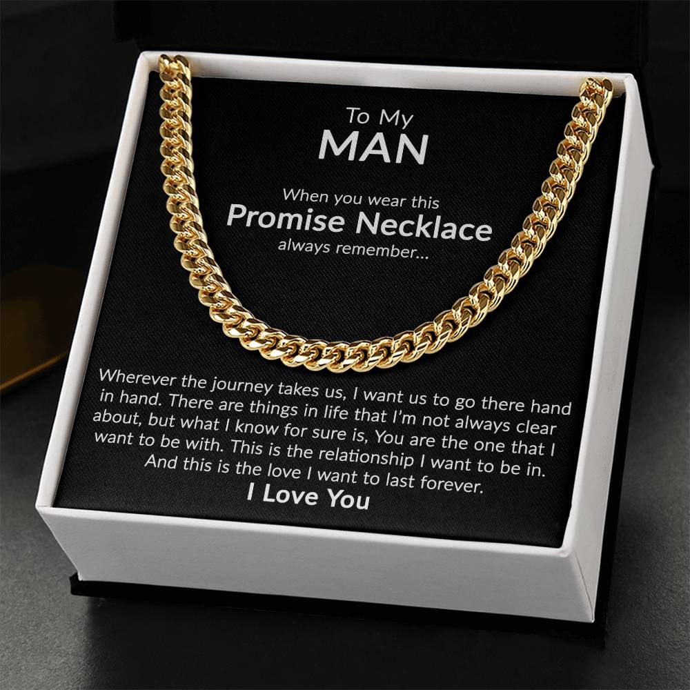 Promise Necklace Cuban Link Chain