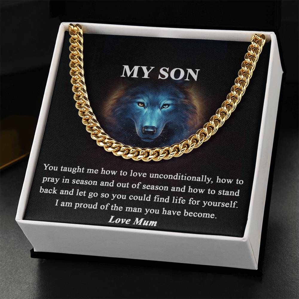 To My Son ?Cuban Link Chain ?Unconditional Love