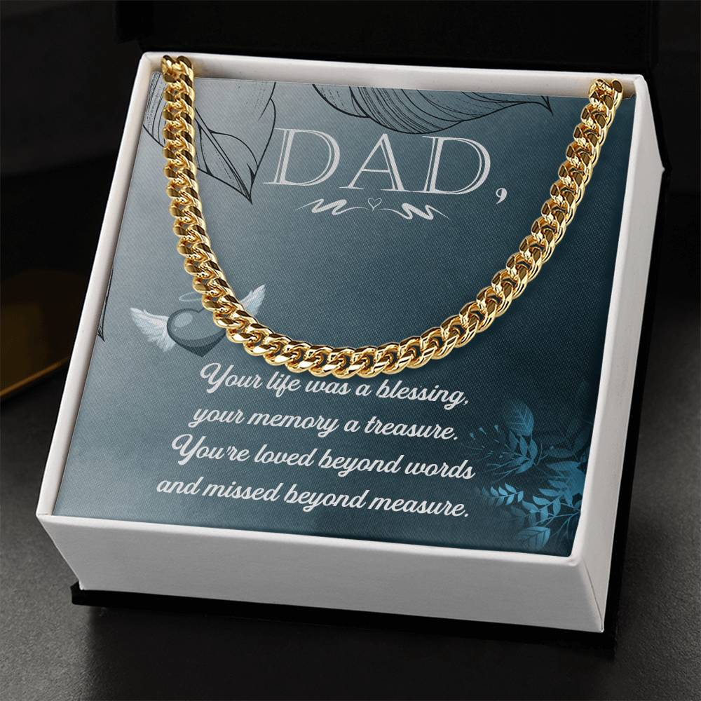 Love Dad Cuban Link Chain