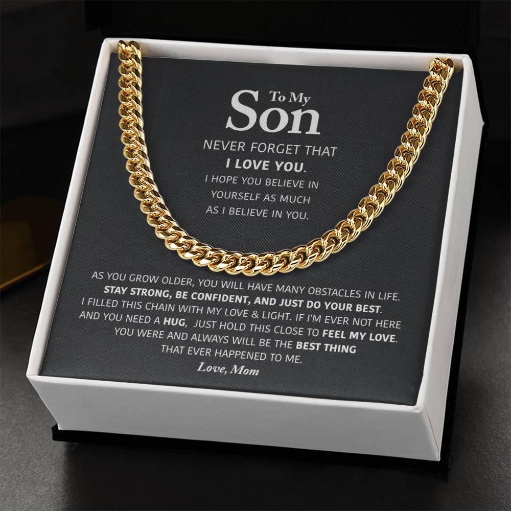 My Son - Be Confident - Cuban Link Chain