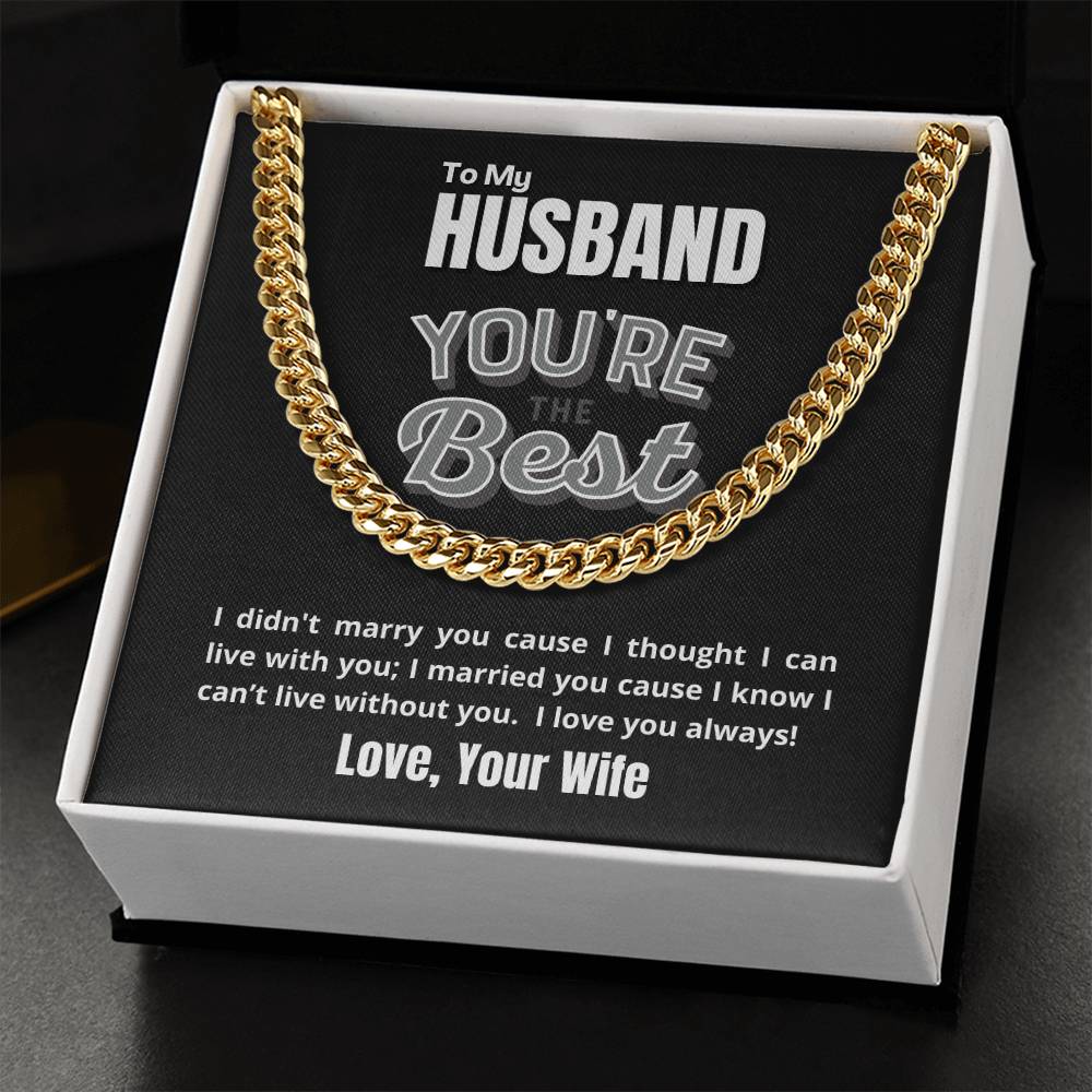 To My Husband - Domain Error Cuban Link Chain