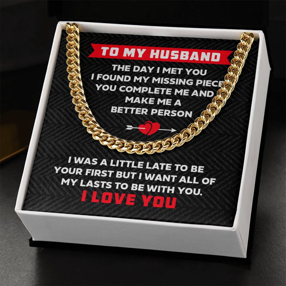 To My Husband - Cuban Link Chain