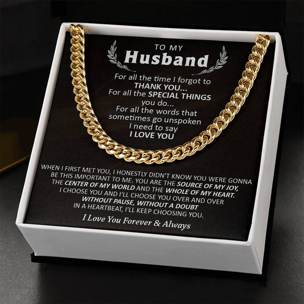 Gift For Husband - Special Things - Cuban Cuban Link Chain