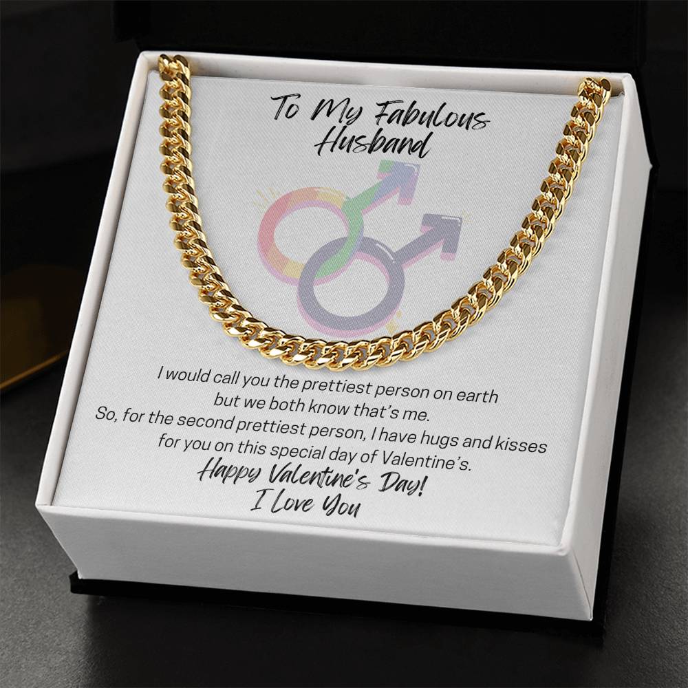 To My Fabulous Husband - Cuban Link Chain Necklace
