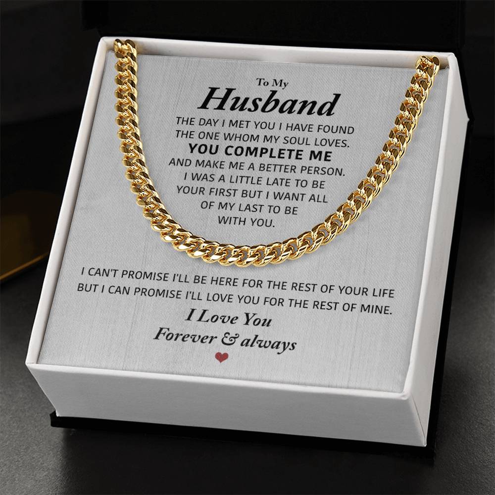Perfect Gift For Husband Cuban Link Chain