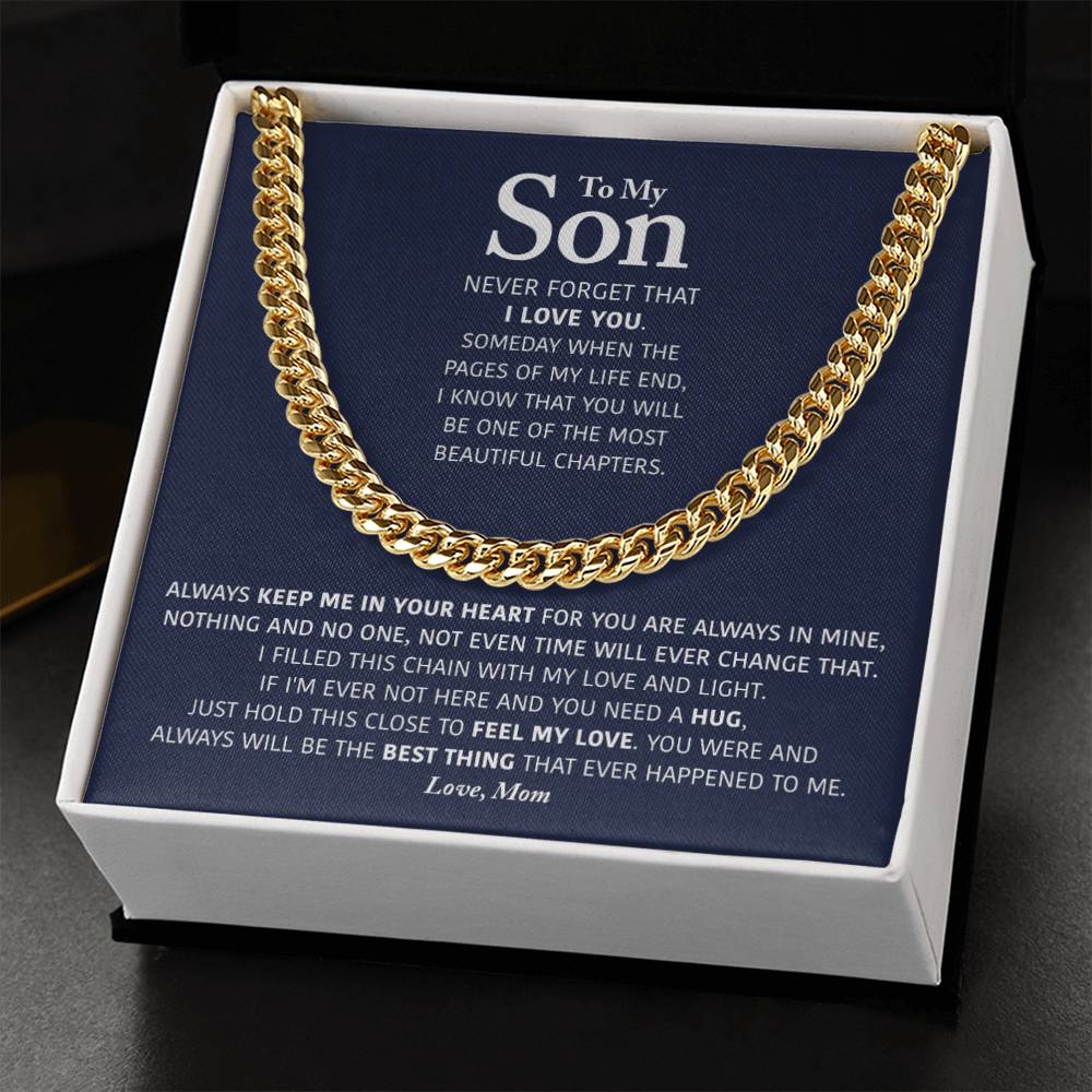 My Son - Keep Me In Your Heart - Cuban Link Chain