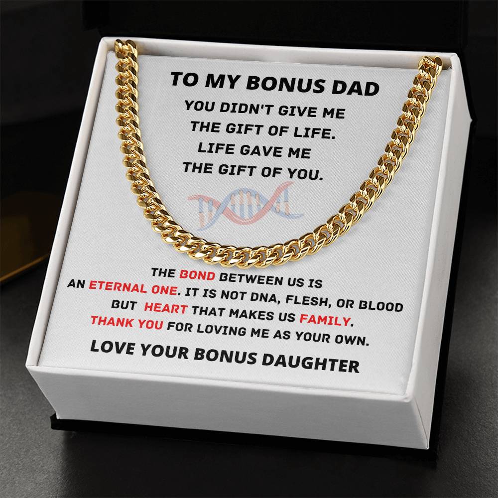 Cuban Link Chain Gift For Bonus Dad