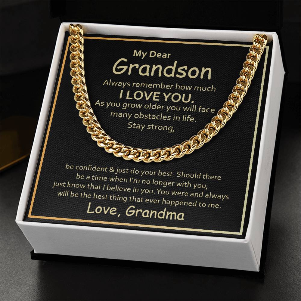 Gift For Grandson - Cuban Link Chain Necklace - Trending Now