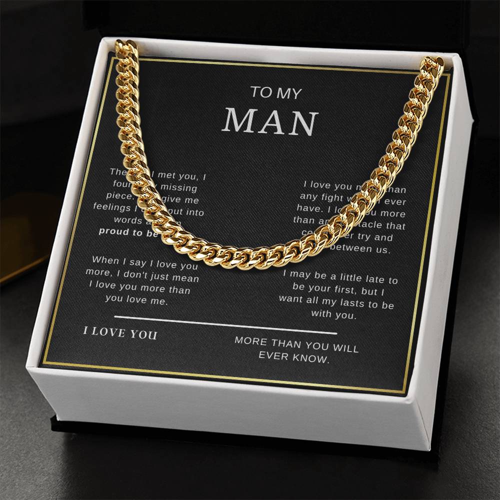 To My Man - Cuban Link Chain