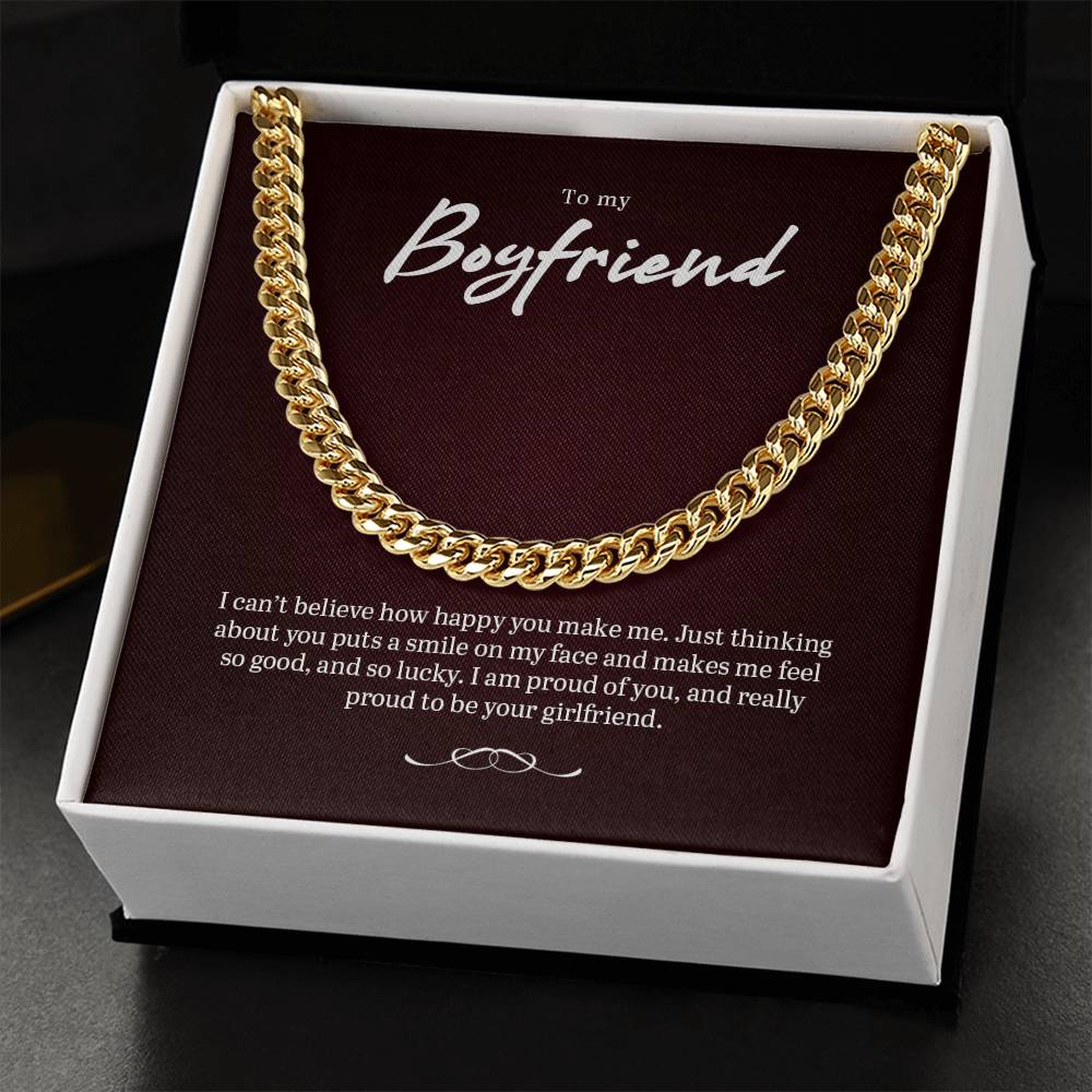 Beautiful Boyfriend Necklace Gift Cuban Link Chain