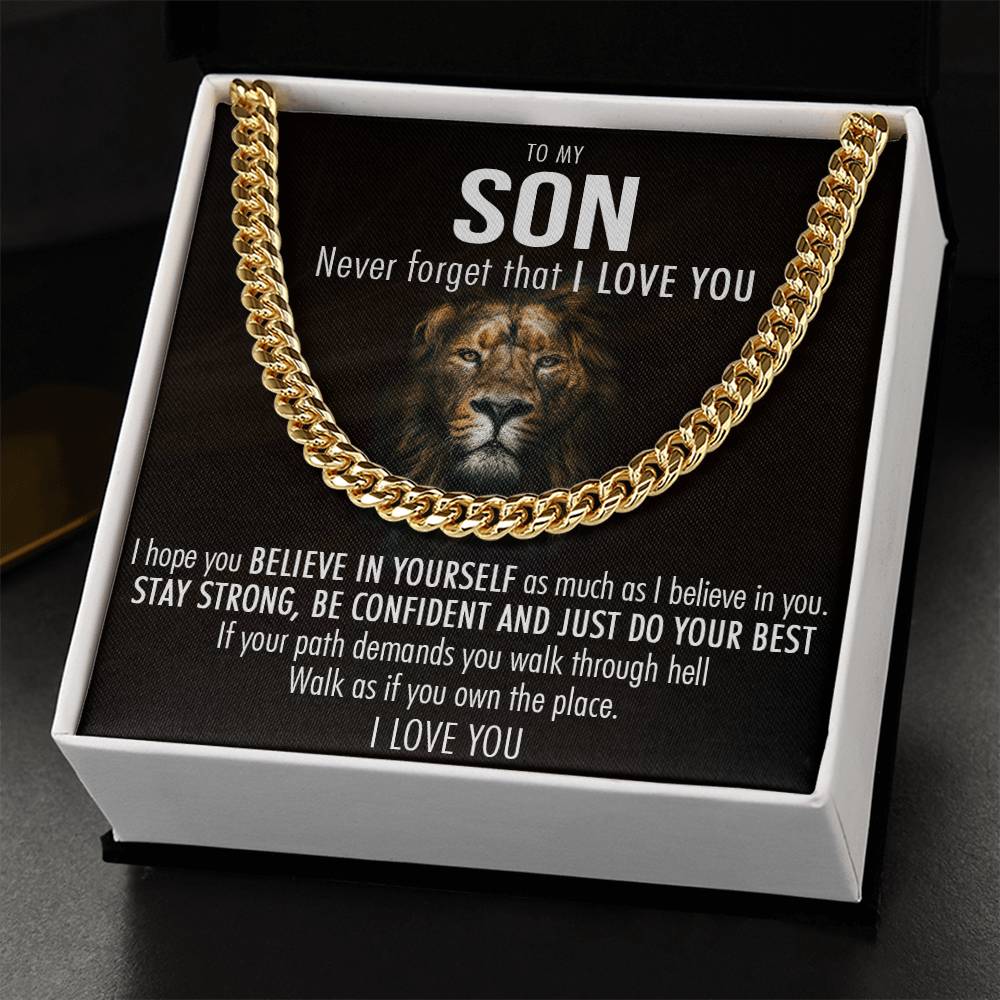 Gift For Son - Do Your Best - Cuban Cuban Link Chain