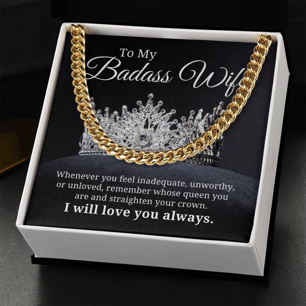 Remember Whose Queen You Are - Cuban Link Chain Necklace