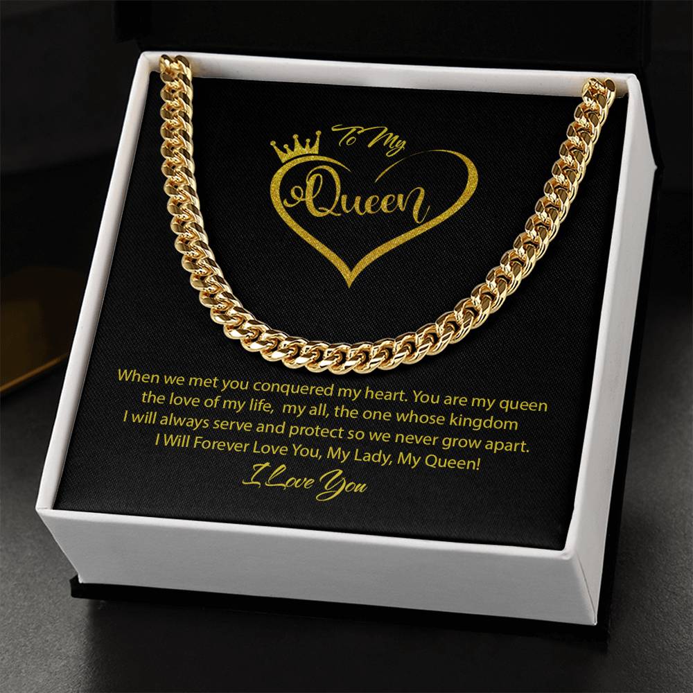 Cuban Link Chain Necklace For A Queen