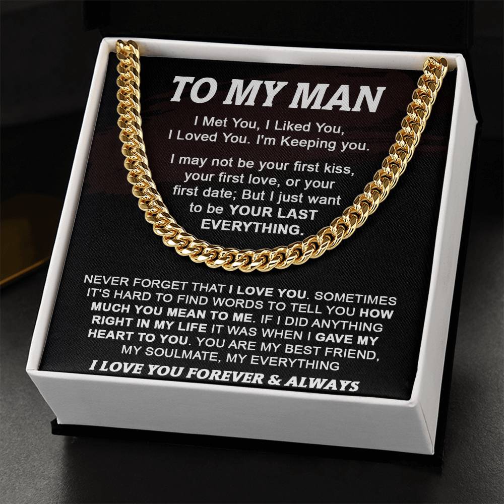 Gift For Your Man - How Much You Mean To Me - Cuban Cuban Link Chain
