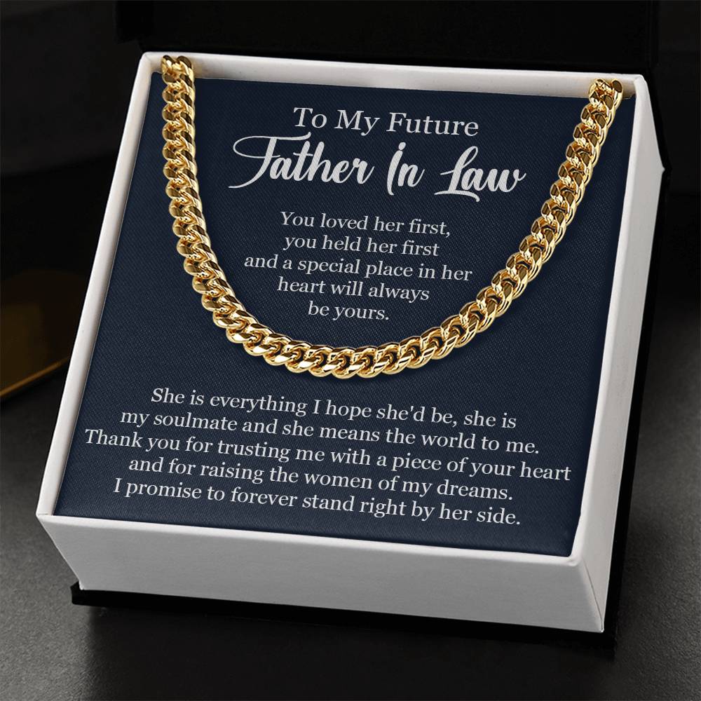 Future Father In Law Necklace Future Father In Law Gift Father Of The Bride Gift Father In Law Gift Groom Cuban Link Chain