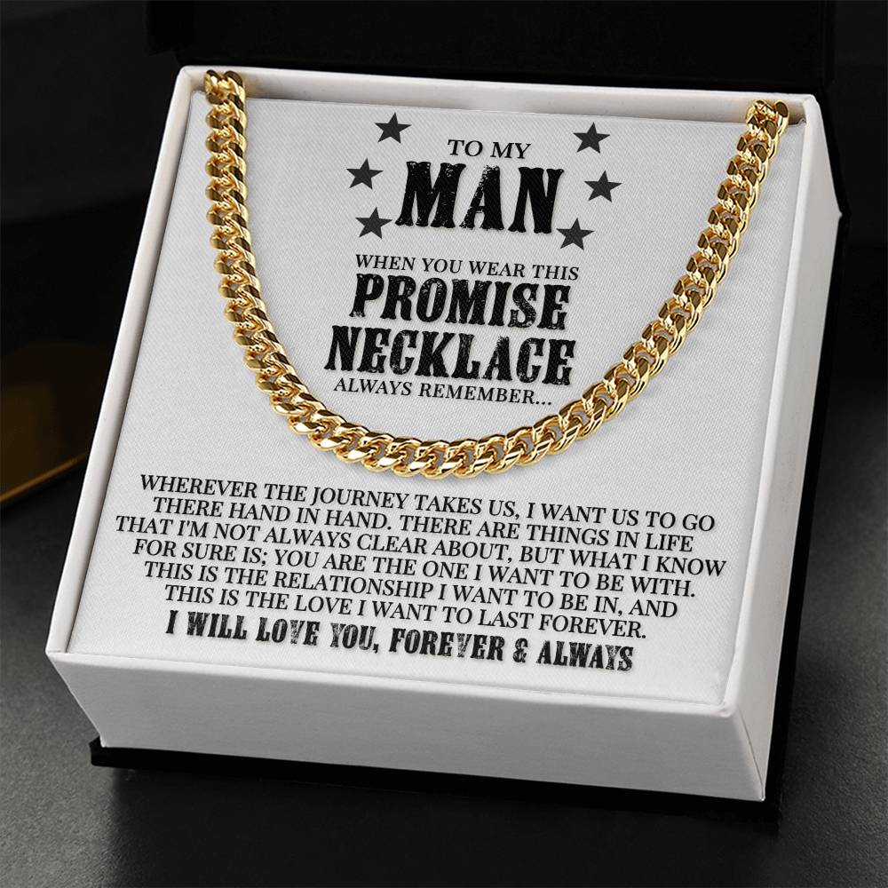 Promise Necklace - Cuban Link Chain Necklace
