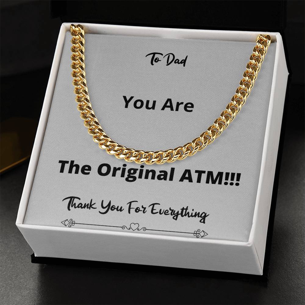 The Original Atm Cuban Chain Necklace Gift For Men Birthday Fathers Day Christmas Present Cuban Link Chain