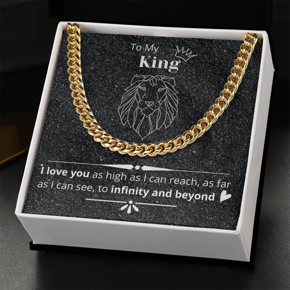 Necklace Gift For Husband Boyfriend Happy New Year Gift Cuban Link Chain