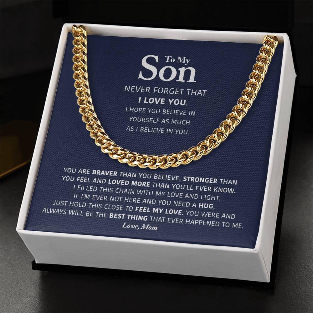 My Son - Braver Than You Believe - Cuban Link Chain