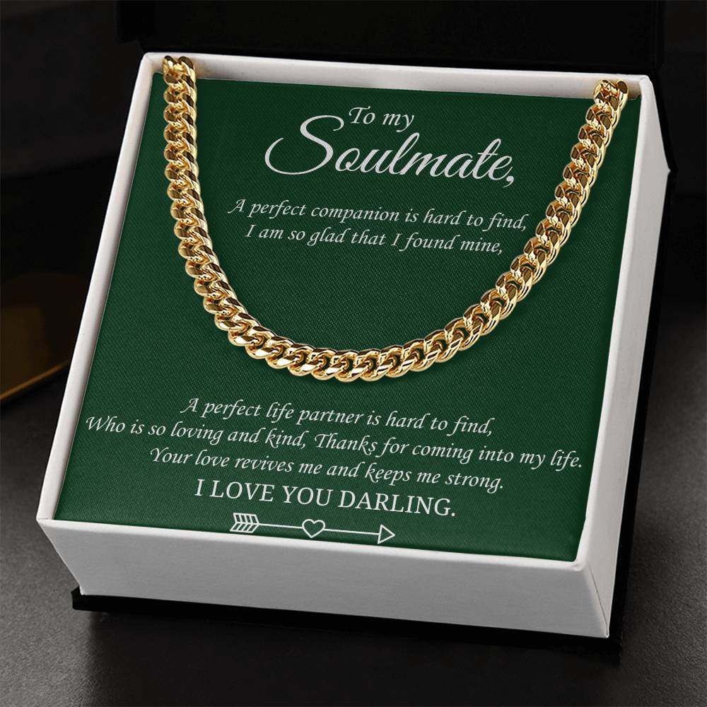 Gift For Boyfriend - Thanks For Coming Into My Life Cuban Link Chain