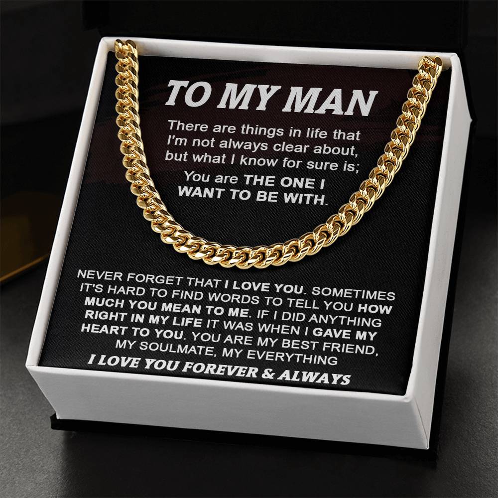 Gift For Your Man - My Best Friend - Cuban Cuban Link Chain