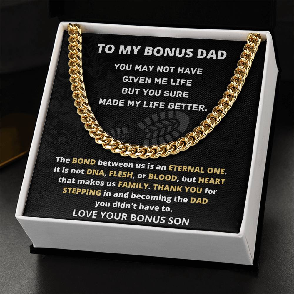 Cuban Link Chain Gift For Bonus Dad