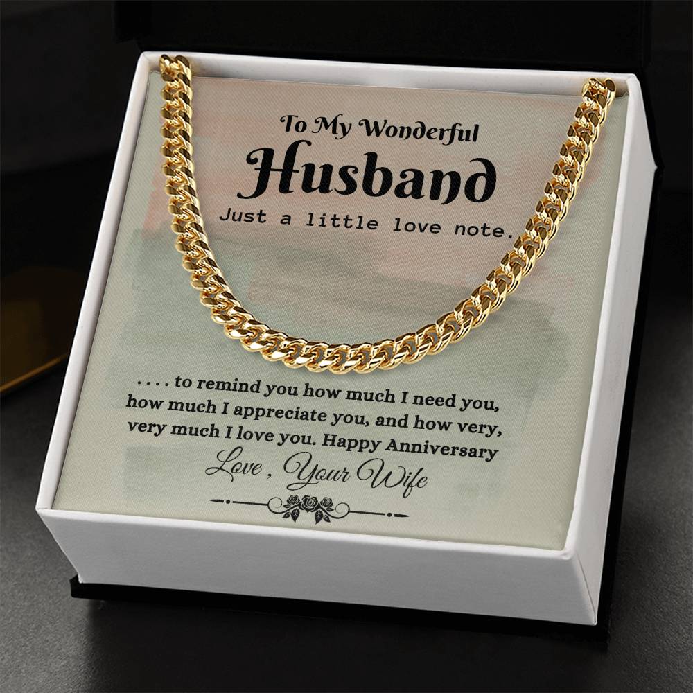 Gift To Husband - Cuban Link Chain Necklace