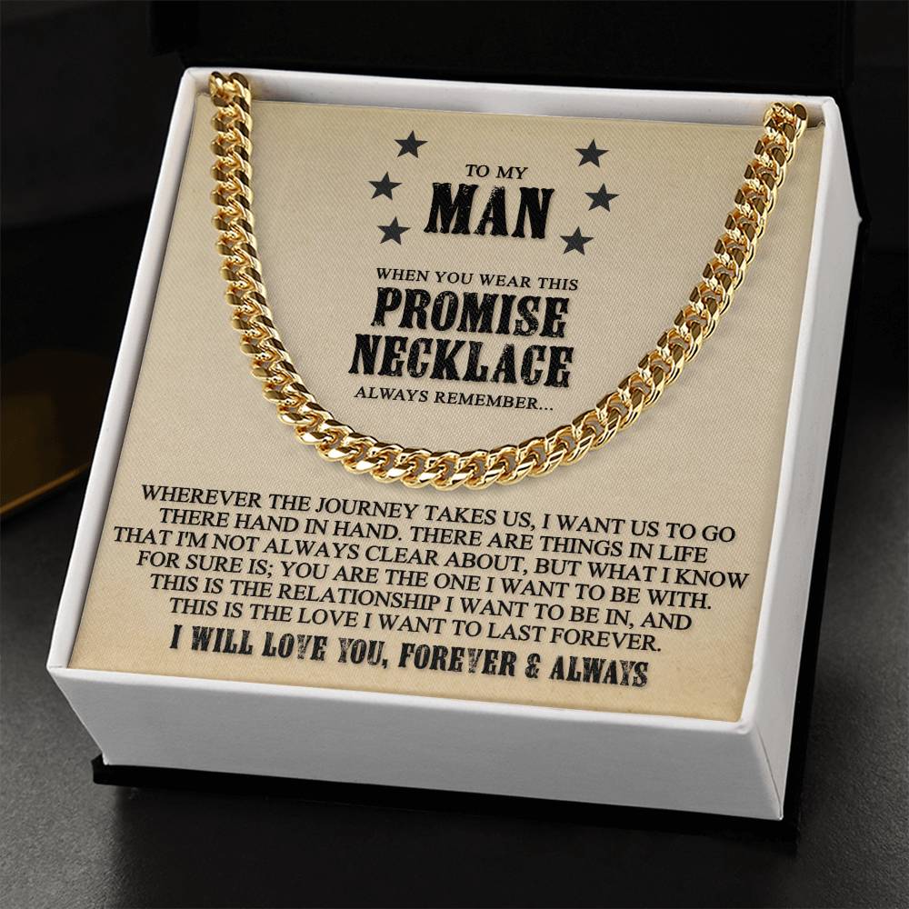 Promise Necklace Cuban Link Chain
