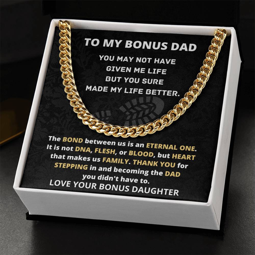 Cuban Link Chain Gift For Bonus Dad