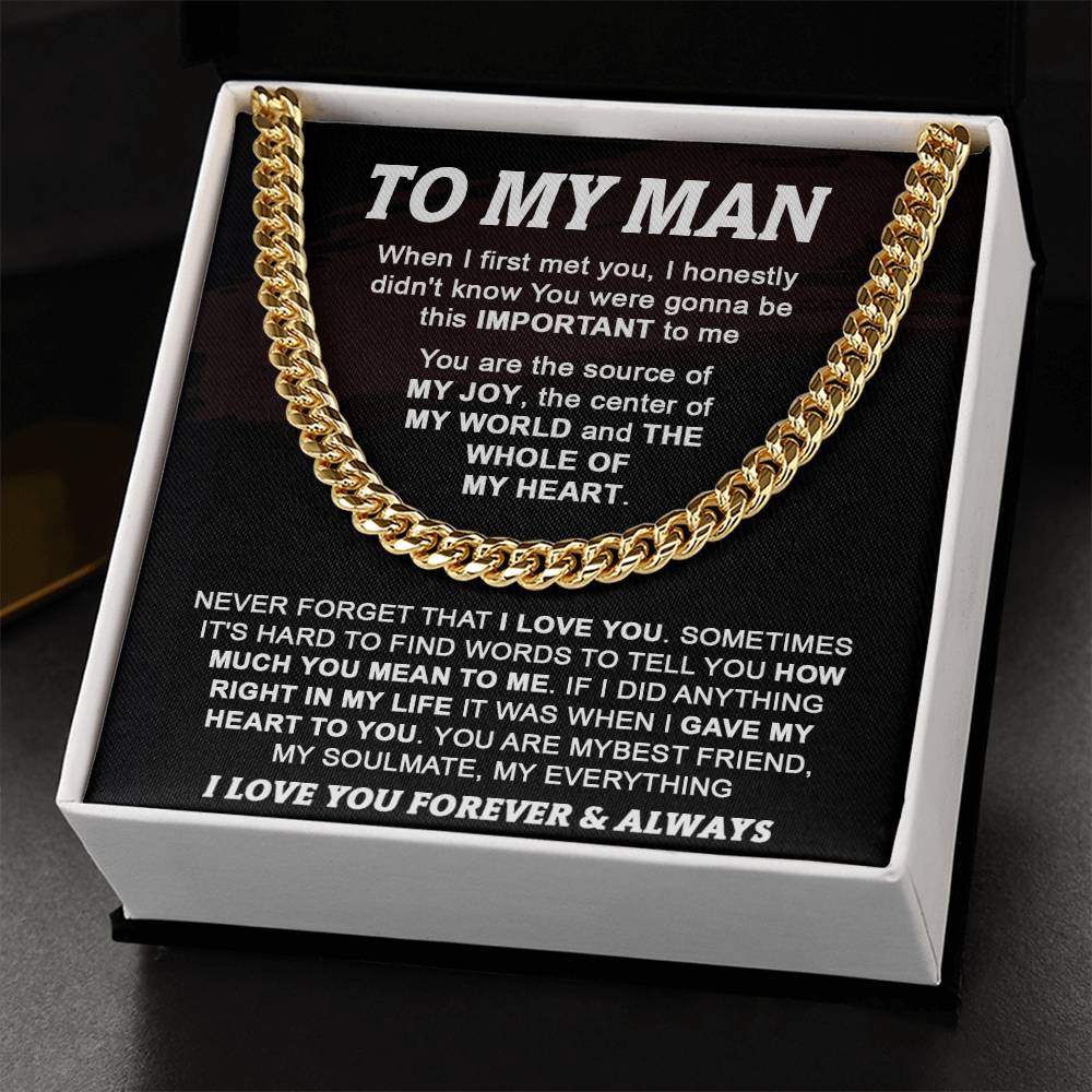 Gift For Your Man - Soulmate - Cuban Cuban Link Chain