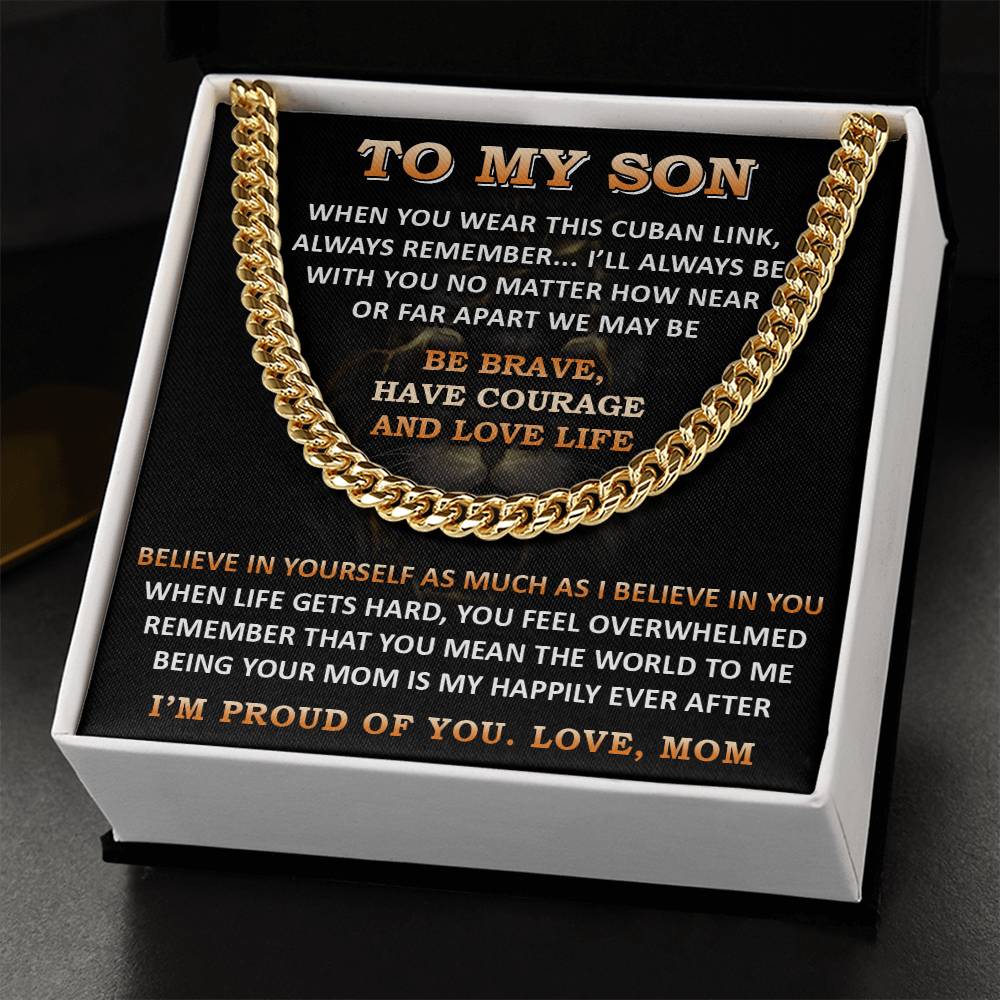 Gift For Son - Far Apart 2 - Cuban Link Cuban Link Chain