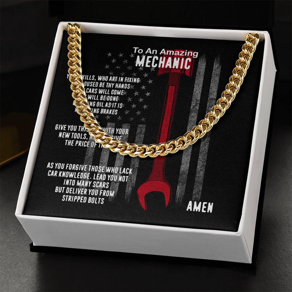 Mechanic Prayer Cuban Link Chain