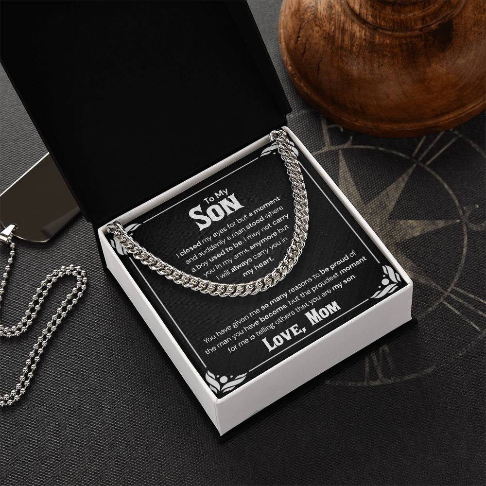 To My Son - So Many Reasons - Cuban Link Chain