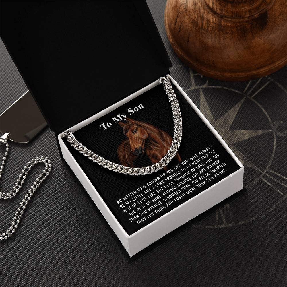 To My Son Necklace Gift For Son Son Graduation Graduate Gift Fathers Day Father Son Gift Mens Silver Cuban Link Chain