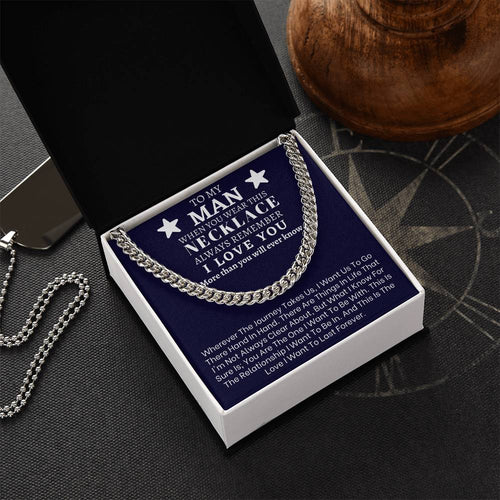 To My Man - Valentine Etsy Cuban Link Chain