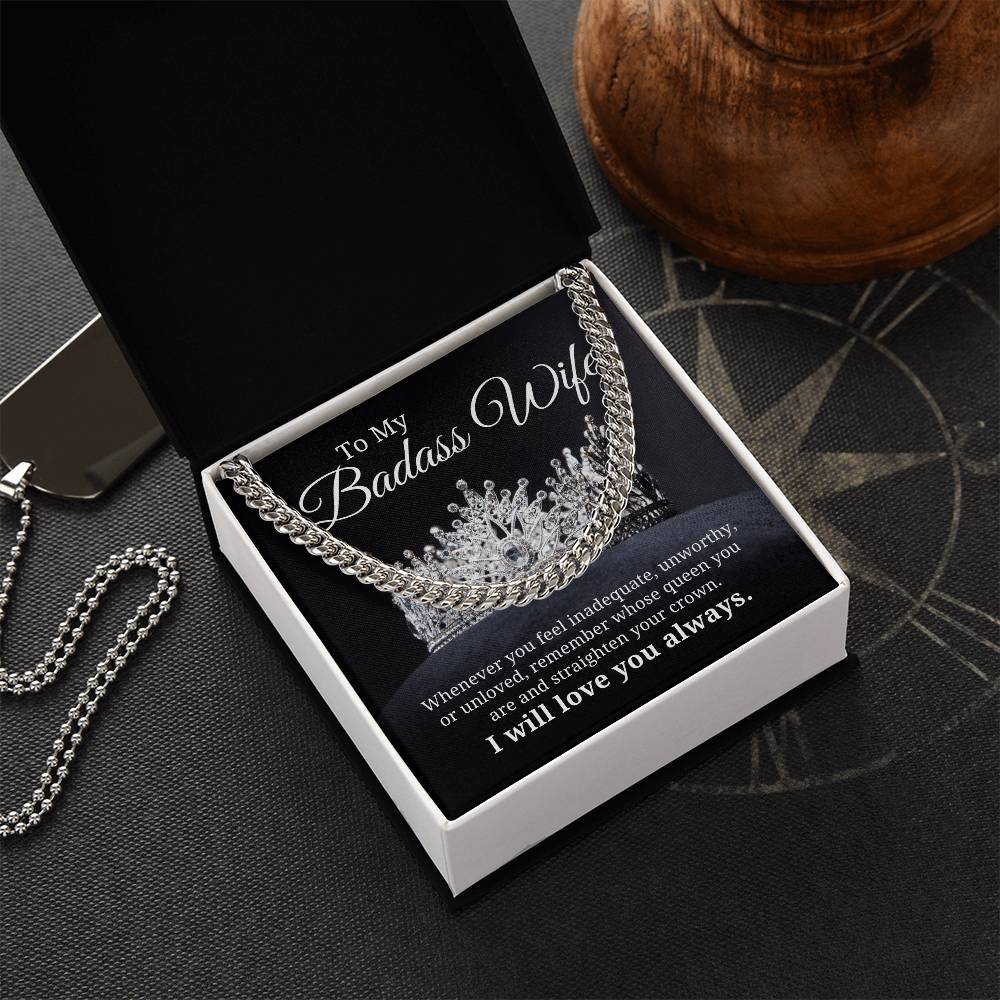 Remember Whose Queen You Are - Cuban Link Chain Necklace