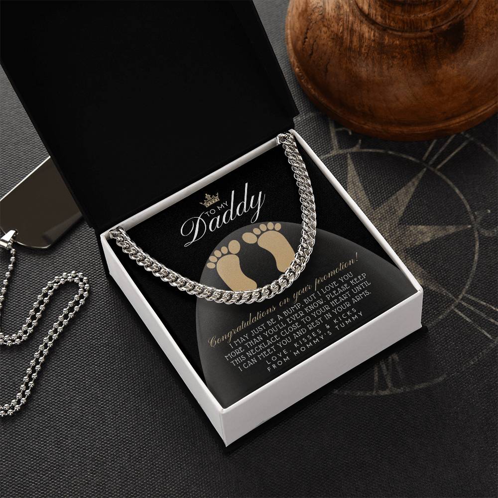 New Dad Promotion Celebration Gift Congratulations On Your Promotion New Daddy Gift From Bump Daddy To Be Promotion Gi Cuban Link Chain